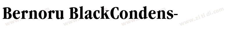 Bernoru BlackCondens字体转换